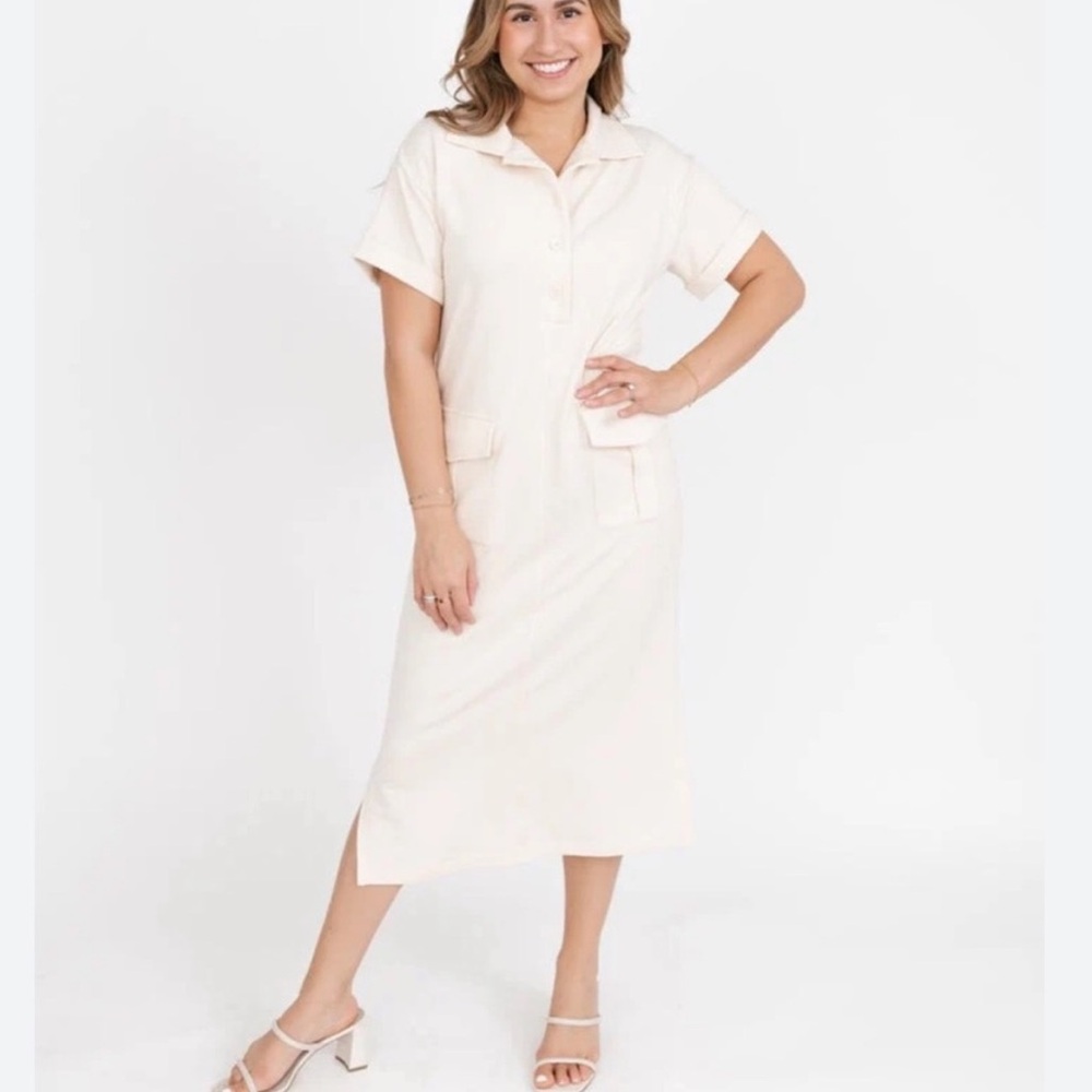 Smash + Tess Cream Maxi Dress